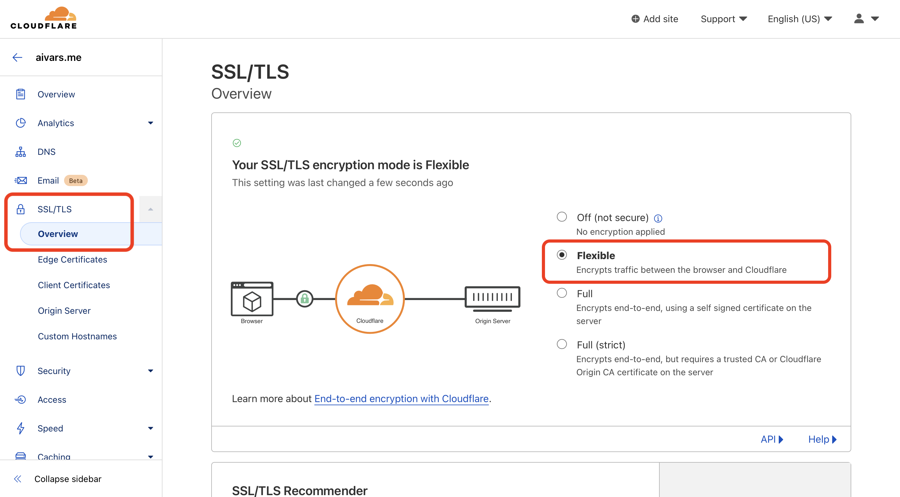 Enable Flexible SSL mode