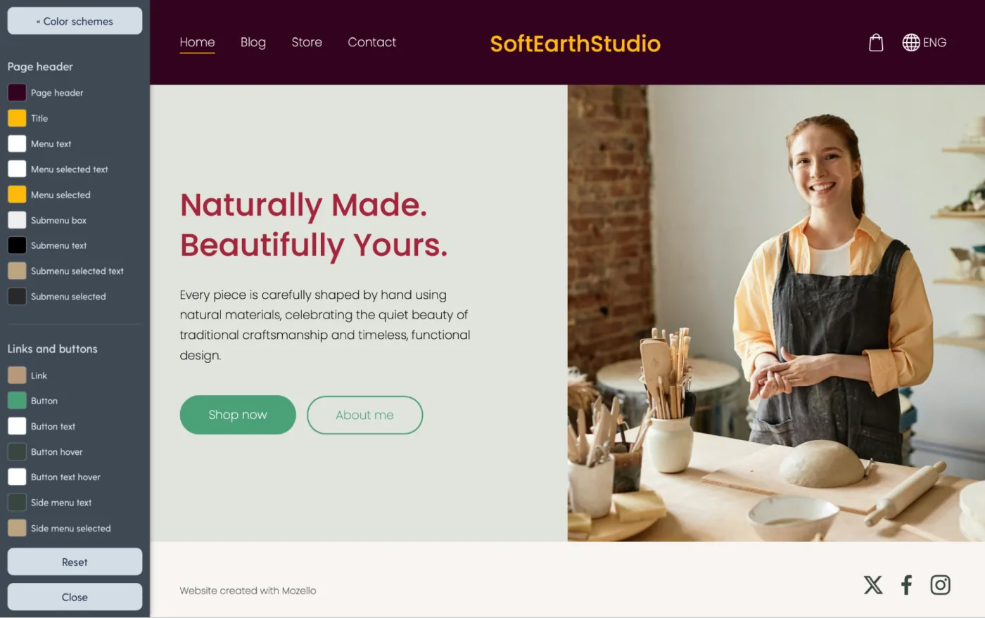 Website cluttered with too many different colors.