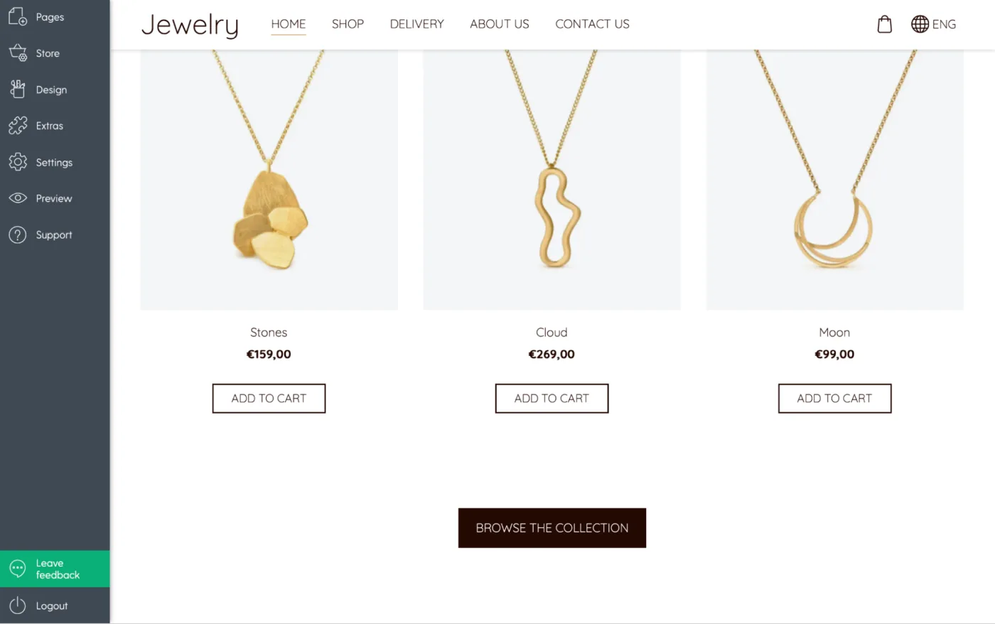 Call-to-action placed after a website section.