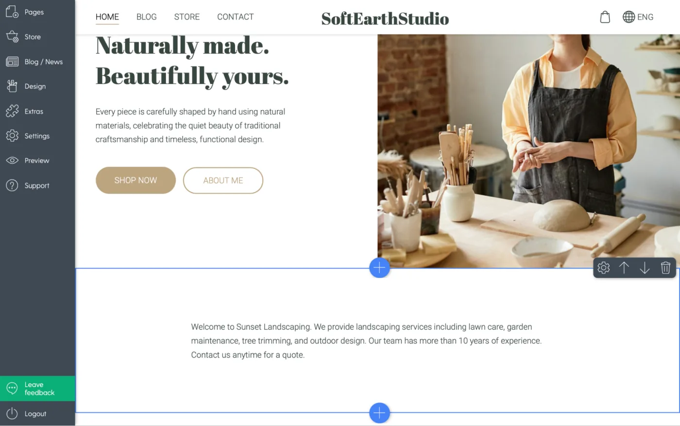Website text before proper formatting is applied.