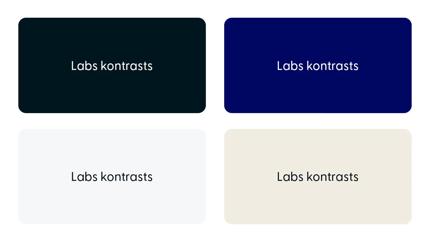 Teksta piemērs ar augstu kontrastu un viegli lasāmu tekstu.