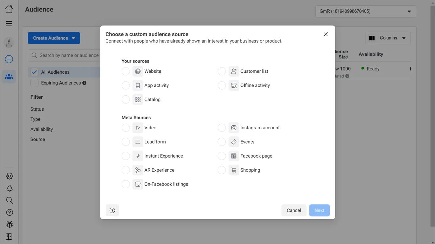 Facebook lookalike audiences