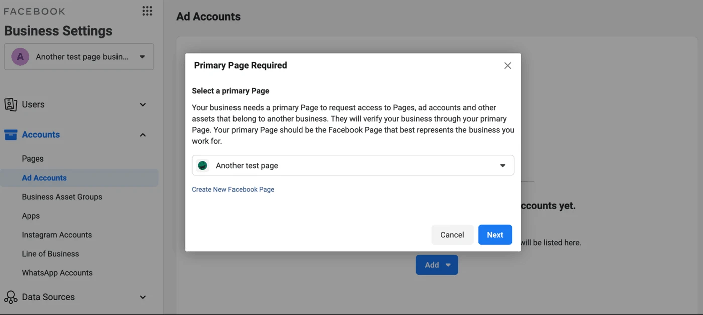 Creating a Facebook advertising account