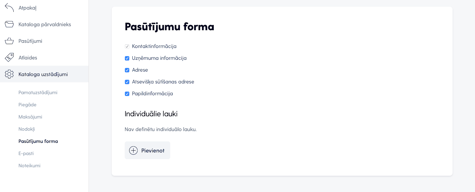 Pasūtījuma forma