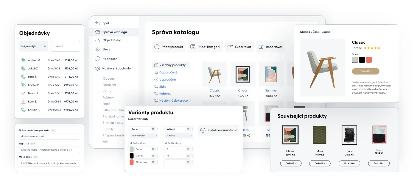 Ukázky e-shopové platformy